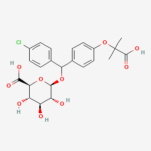 molecular formula C₂₃H₂₅ClO₁₀ B1140778 非诺贝特 O-β-D-葡萄糖苷酸 CAS No. 168844-26-6