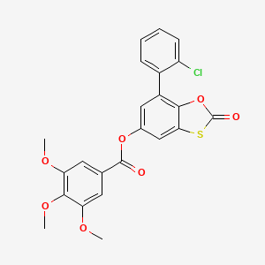 7-(2-Chlorophenyl)-2-oxo-1,3-benzoxathiol-5-yl 3,4,5-trimethoxybenzoate