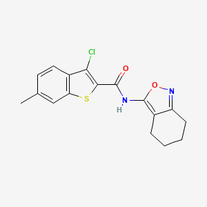 3-chloro-6-methyl-N-(4,5,6,7-tetrahydro-2,1-benzoxazol-3-yl)-1-benzothiophene-2-carboxamide