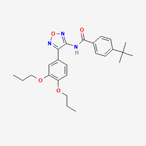 4-tert-butyl-N-[4-(3,4-dipropoxyphenyl)-1,2,5-oxadiazol-3-yl]benzamide