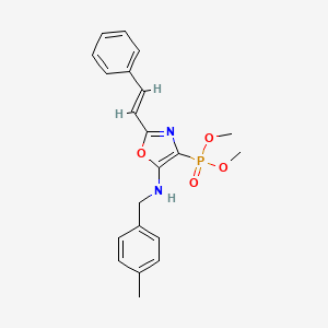 dimethyl {5-[(4-methylbenzyl)amino]-2-[(E)-2-phenylethenyl]-1,3-oxazol-4-yl}phosphonate