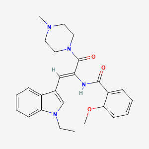 N-[(1Z)-1-(1-ethyl-1H-indol-3-yl)-3-(4-methylpiperazin-1-yl)-3-oxoprop-1-en-2-yl]-2-methoxybenzamide