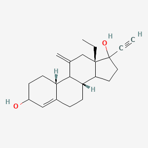 molecular formula C₂₂H₃₀O₂ B1140785 3(R,S)-羟基去氧孕烯炔诺酮 CAS No. 869627-85-0