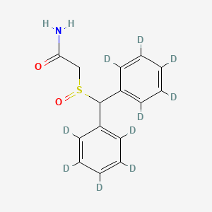 molecular formula C₁₅H₅D₁₀NO₂S B1140786 2-[双(2,3,4,5,6-十五氘代苯基)甲基亚磺酰基]乙酰胺 CAS No. 1219804-30-4