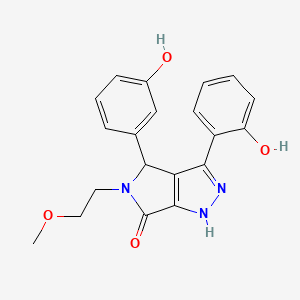 molecular formula C20H19N3O4 B11407876 3-(2-hydroxyphenyl)-4-(3-hydroxyphenyl)-5-(2-methoxyethyl)-4,5-dihydropyrrolo[3,4-c]pyrazol-6(2H)-one 