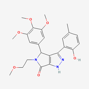 3-(2-hydroxy-5-methylphenyl)-5-(2-methoxyethyl)-4-(3,4,5-trimethoxyphenyl)-4,5-dihydropyrrolo[3,4-c]pyrazol-6(1H)-one