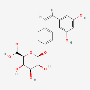 molecular formula C₂₀H₂₀O₉ B1140788 顺式-白藜芦醇-4'-O-葡萄糖醛酸苷 CAS No. 387372-26-1