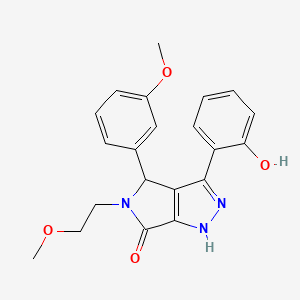 3-(2-hydroxyphenyl)-5-(2-methoxyethyl)-4-(3-methoxyphenyl)-4,5-dihydropyrrolo[3,4-c]pyrazol-6(2H)-one