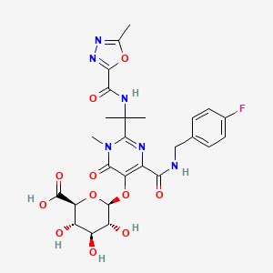 molecular formula C₂₆H₂₉FN₆O₁₁ B1140791 拉替拉韦β-D-葡萄糖苷酸 CAS No. 952654-62-5