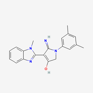 5-Amino-1-(3,5-dimethylphenyl)-4-(1-methyl-1H-1,3-benzodiazol-2-YL)-2,3-dihydro-1H-pyrrol-3-one