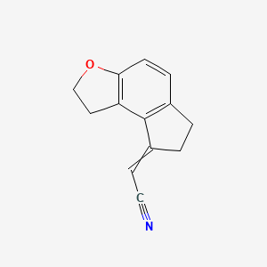 B1140794 Acetonitrile, 2-(1,2,6,7-tetrahydro-8H-indeno[5,4-b]furan-8-ylidene)- CAS No. 221530-44-5