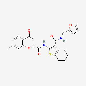 N-{3-[(furan-2-ylmethyl)carbamoyl]-4,5,6,7-tetrahydro-1-benzothiophen-2-yl}-7-methyl-4-oxo-4H-chromene-2-carboxamide