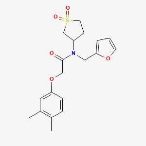 2-(3,4-dimethylphenoxy)-N-(1,1-dioxidotetrahydrothiophen-3-yl)-N-(furan-2-ylmethyl)acetamide