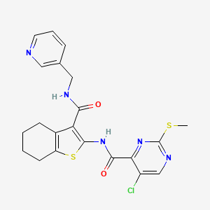 5-chloro-2-(methylsulfanyl)-N-{3-[(pyridin-3-ylmethyl)carbamoyl]-4,5,6,7-tetrahydro-1-benzothiophen-2-yl}pyrimidine-4-carboxamide