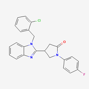 4-[1-(2-chlorobenzyl)-1H-benzimidazol-2-yl]-1-(4-fluorophenyl)pyrrolidin-2-one