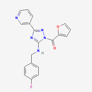 {5-[(4-fluorobenzyl)amino]-3-(pyridin-3-yl)-1H-1,2,4-triazol-1-yl}(furan-2-yl)methanone