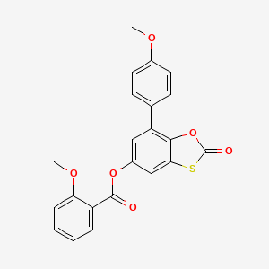 7-(4-Methoxyphenyl)-2-oxo-1,3-benzoxathiol-5-yl 2-methoxybenzoate