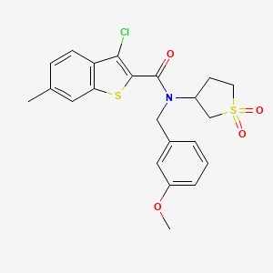 3-chloro-N-(1,1-dioxidotetrahydrothiophen-3-yl)-N-(3-methoxybenzyl)-6-methyl-1-benzothiophene-2-carboxamide