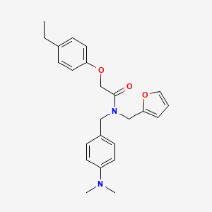 molecular formula C24H28N2O3 B11407992 N-[4-(dimethylamino)benzyl]-2-(4-ethylphenoxy)-N-(furan-2-ylmethyl)acetamide 