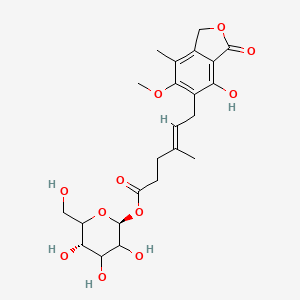 B1140800 [(2S,5S)-3,4,5-trihydroxy-6-(hydroxymethyl)oxan-2-yl] (E)-6-(4-hydroxy-6-methoxy-7-methyl-3-oxo-1H-2-benzofuran-5-yl)-4-methylhex-4-enoate CAS No. 344562-78-3