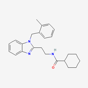 N-{2-[1-(2-methylbenzyl)-1H-benzimidazol-2-yl]ethyl}cyclohexanecarboxamide