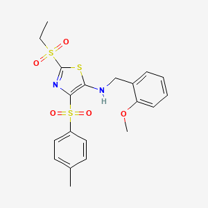 2-(ethylsulfonyl)-N-(2-methoxybenzyl)-4-[(4-methylphenyl)sulfonyl]-1,3-thiazol-5-amine