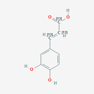 molecular formula C₆¹³C₃H₈O₄ B1140803 咖啡酸-13C3 CAS No. 1185245-82-2
