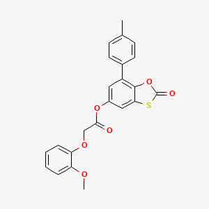 7-(4-Methylphenyl)-2-oxo-1,3-benzoxathiol-5-yl (2-methoxyphenoxy)acetate