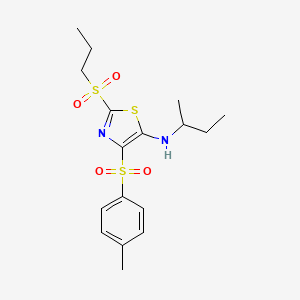 4-[(4-Methylphenyl)sulfonyl]-5-[(methylpropyl)amino]-2-(propylsulfonyl)-1,3-th iazole