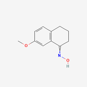 molecular formula C₁₁H₁₃NO₂ B1140806 7-甲氧基-1-茚酮肟 CAS No. 20175-97-7