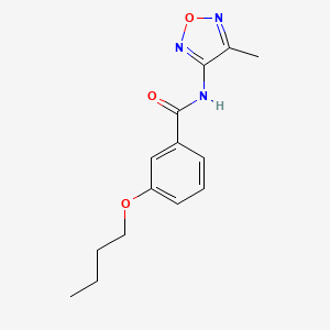 molecular formula C14H17N3O3 B11408069 3-butoxy-N-(4-methyl-1,2,5-oxadiazol-3-yl)benzamide 