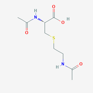 molecular formula C₉H₁₆N₂O₄S B1140807 N-乙酰-S-(2-乙酰氨基乙基)-L-半胱氨酸 CAS No. 25515-72-4
