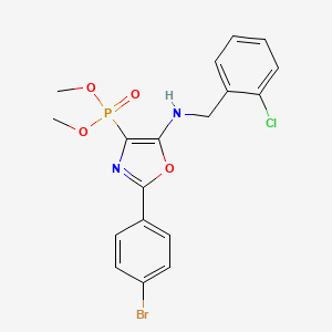 Dimethyl [2-(4-bromophenyl)-5-{[(2-chlorophenyl)methyl]amino}-1,3-oxazol-4-YL]phosphonate