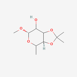 molecular formula C₁₀H₁₈O₅ B1140809 6-脱氧-3,4-O-异丙叉撑-α-D-吡喃半乳糖甲酯 CAS No. 71772-35-5