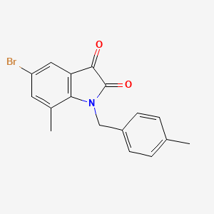 5-bromo-7-methyl-1-(4-methylbenzyl)-1H-indole-2,3-dione