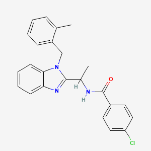 4-chloro-N-{1-[1-(2-methylbenzyl)-1H-benzimidazol-2-yl]ethyl}benzamide