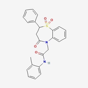 2-(1,1-dioxido-4-oxo-2-phenyl-3,4-dihydrobenzo[b][1,4]thiazepin-5(2H)-yl)-N-(o-tolyl)acetamide