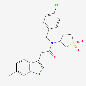 N-(4-chlorobenzyl)-N-(1,1-dioxidotetrahydrothiophen-3-yl)-2-(6-methyl-1-benzofuran-3-yl)acetamide