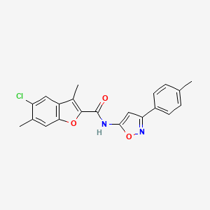 5-chloro-3,6-dimethyl-N-[3-(4-methylphenyl)-1,2-oxazol-5-yl]-1-benzofuran-2-carboxamide