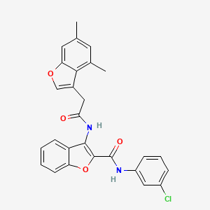 N-(3-chlorophenyl)-3-{[(4,6-dimethyl-1-benzofuran-3-yl)acetyl]amino}-1-benzofuran-2-carboxamide