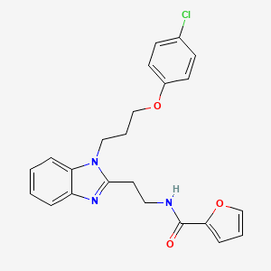 N-(2-{1-[3-(4-chlorophenoxy)propyl]-1H-benzimidazol-2-yl}ethyl)furan-2-carboxamide