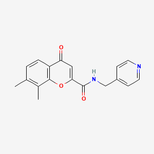 7,8-dimethyl-4-oxo-N-(pyridin-4-ylmethyl)-4H-chromene-2-carboxamide