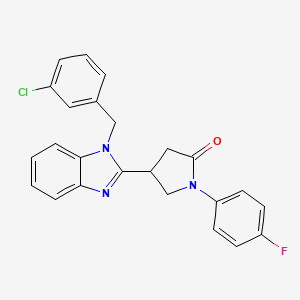 4-[1-(3-chlorobenzyl)-1H-benzimidazol-2-yl]-1-(4-fluorophenyl)pyrrolidin-2-one