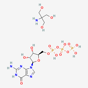 molecular formula C14H27N6O17P3 B1140819 三三甲胺鸟嘌呤三磷酸 CAS No. 103192-46-7