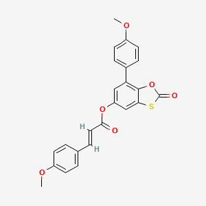 7-(4-methoxyphenyl)-2-oxo-1,3-benzoxathiol-5-yl (2E)-3-(4-methoxyphenyl)prop-2-enoate