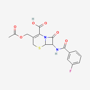 3-[(Acetyloxy)methyl]-7-[(3-fluorobenzoyl)amino]-8-oxo-5-thia-1-azabicyclo[4.2.0]oct-2-ene-2-carboxylic acid