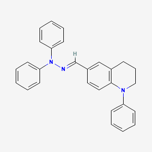 molecular formula C28H25N3 B1140822 1,2,3,4-Tetrahydro-1-phenyl-6-quinolinecarbaldehydediphenylhydrazon CAS No. 100070-43-7