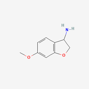 molecular formula C9H11NO2 B1140823 6-Methoxy-2,3-dihydro-1-benzofuran-3-amine CAS No. 109926-37-6
