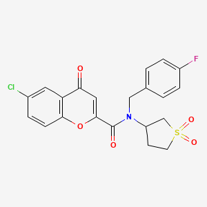 6-chloro-N-(1,1-dioxidotetrahydrothiophen-3-yl)-N-(4-fluorobenzyl)-4-oxo-4H-chromene-2-carboxamide