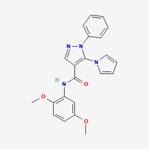 N-(2,5-dimethoxyphenyl)-1-phenyl-5-(1H-pyrrol-1-yl)-1H-pyrazole-4-carboxamide